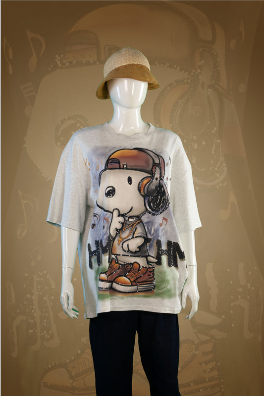 T-Shirt Motif Snoopy HipHop