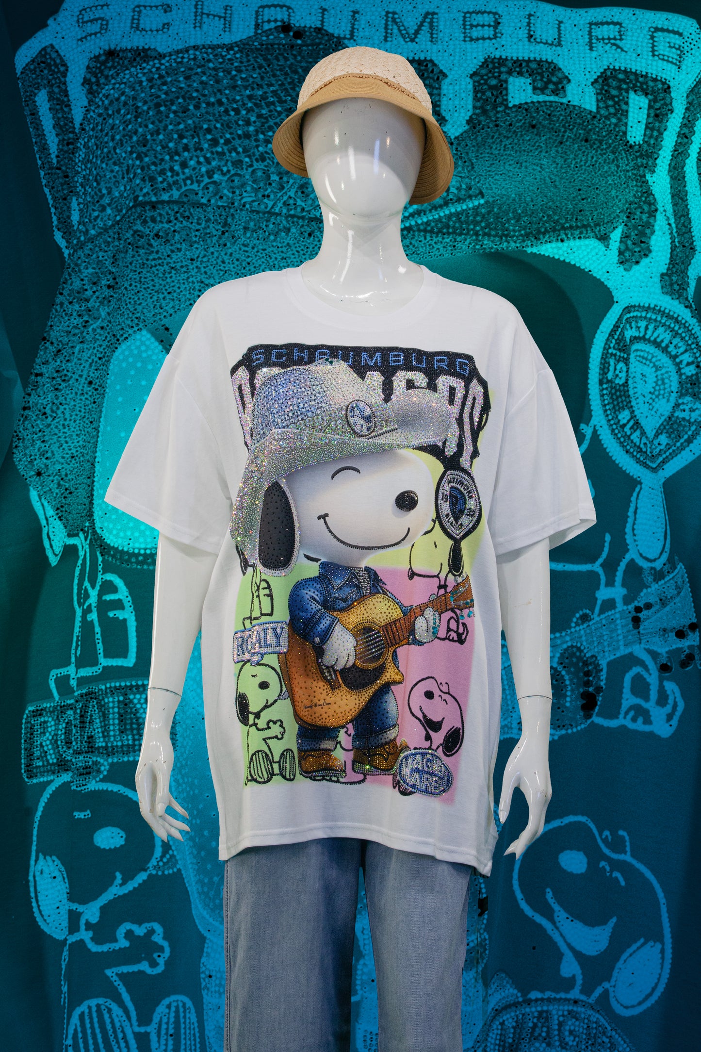 T-Shirt Premium Motif Snoopy Western