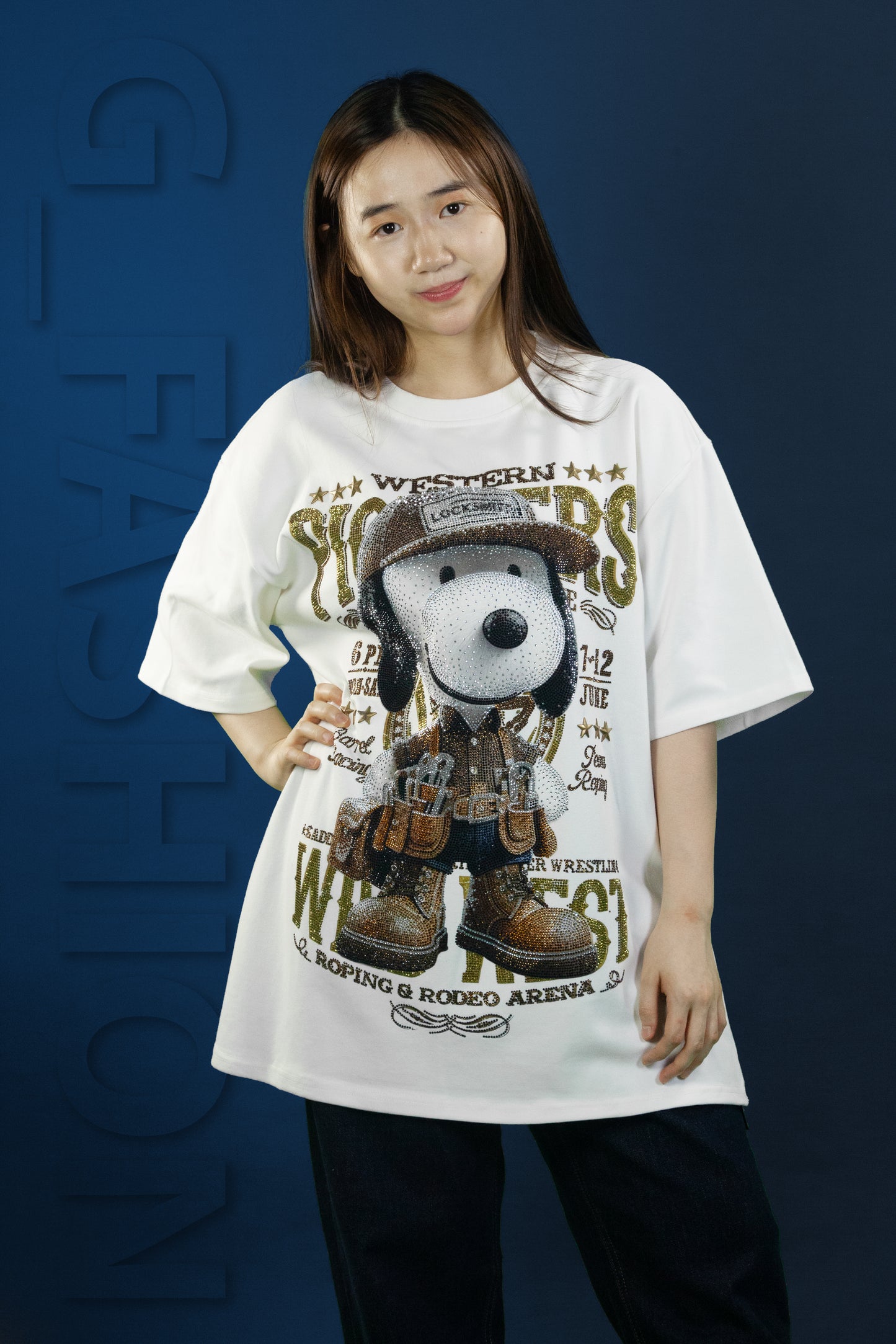 T-Shirt Premium Motif Snoopy Locksmith
