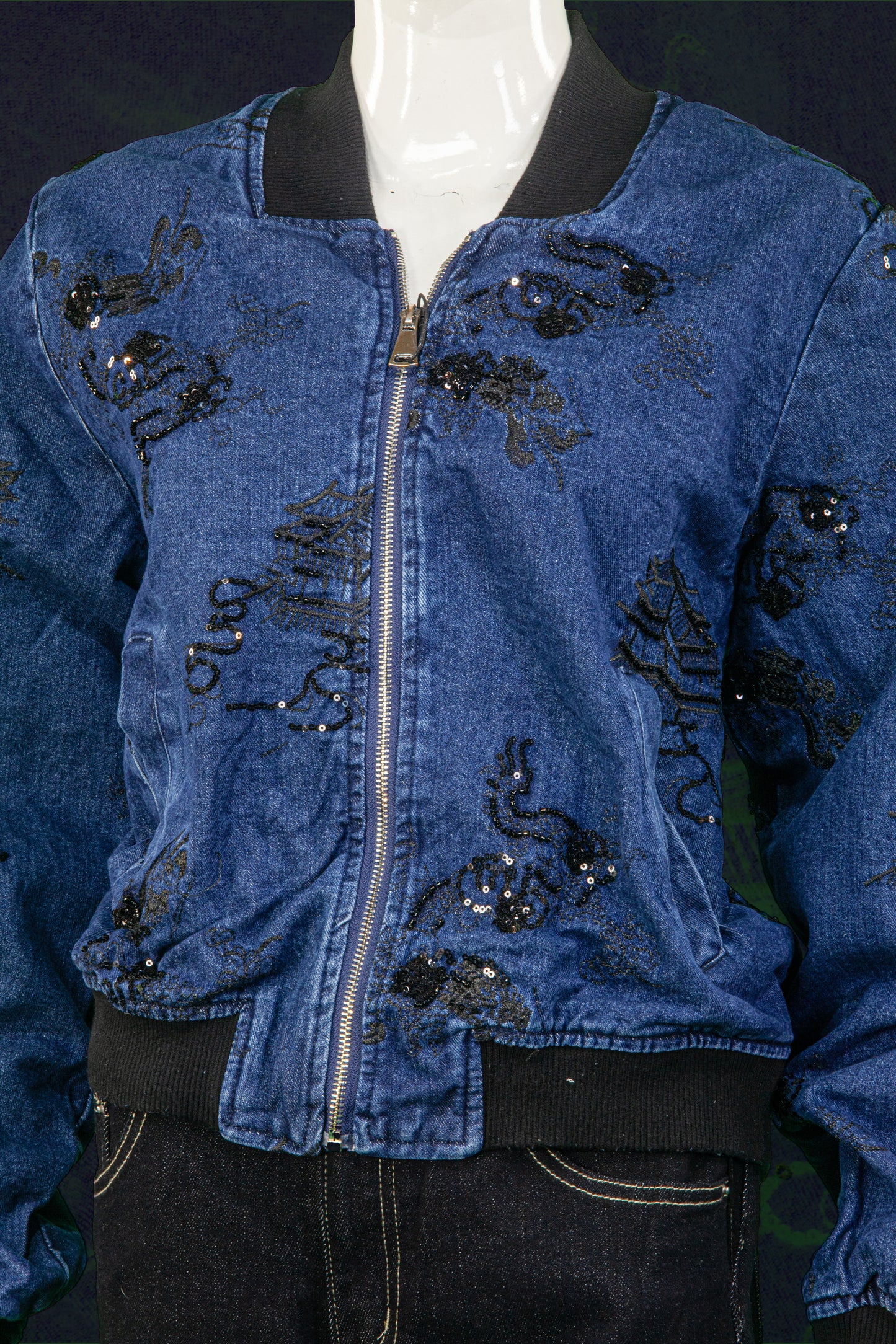 Jaket Jeans Bordir Payet