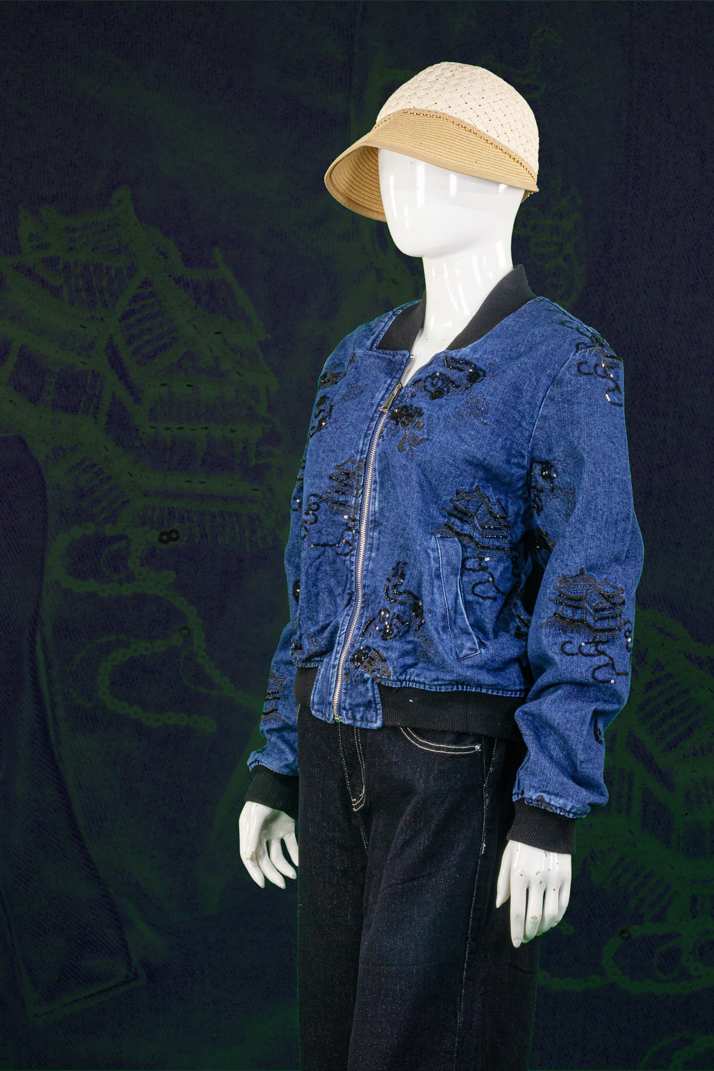 Jaket Jeans Bordir Payet