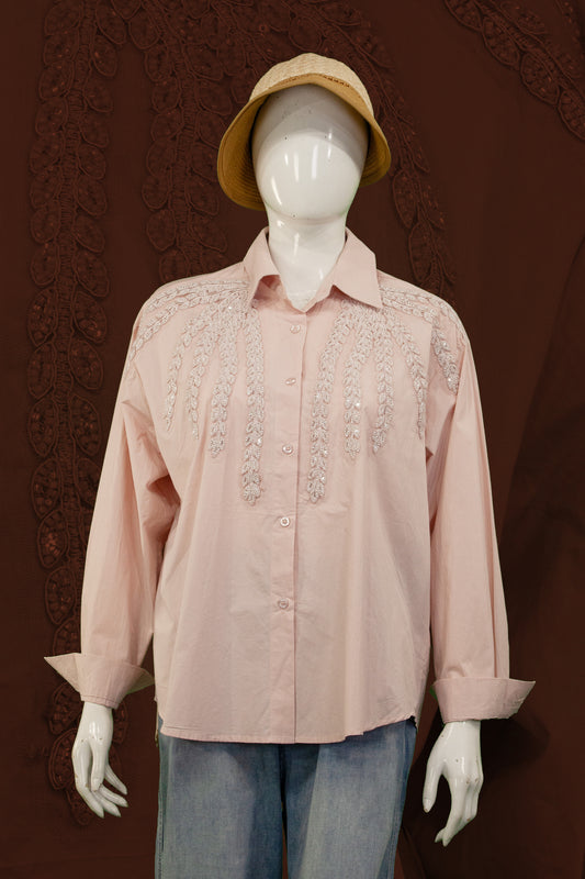 Kemeja Tangan Panjang Motif Vine