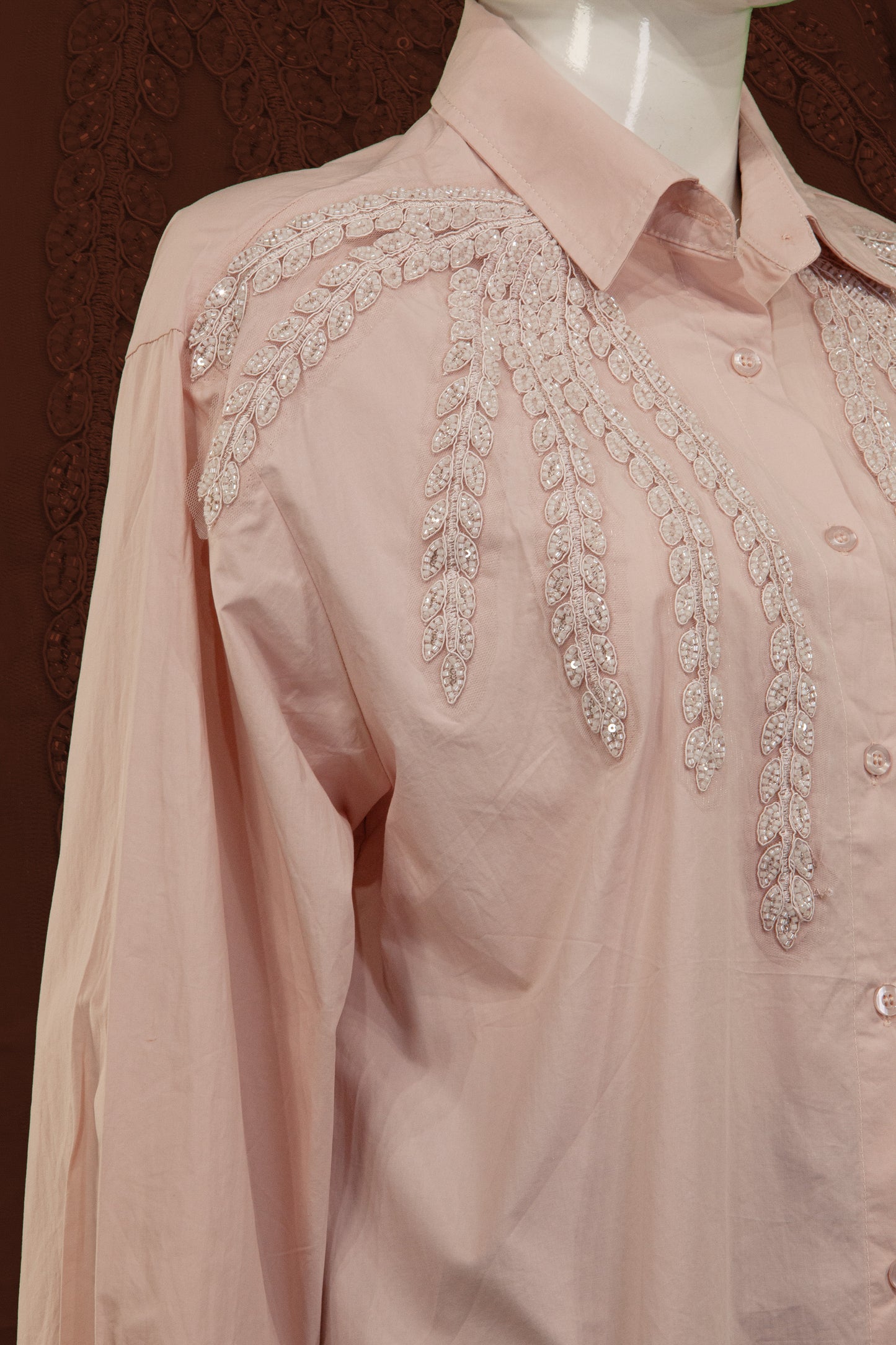 Kemeja Tangan Panjang Motif Vine