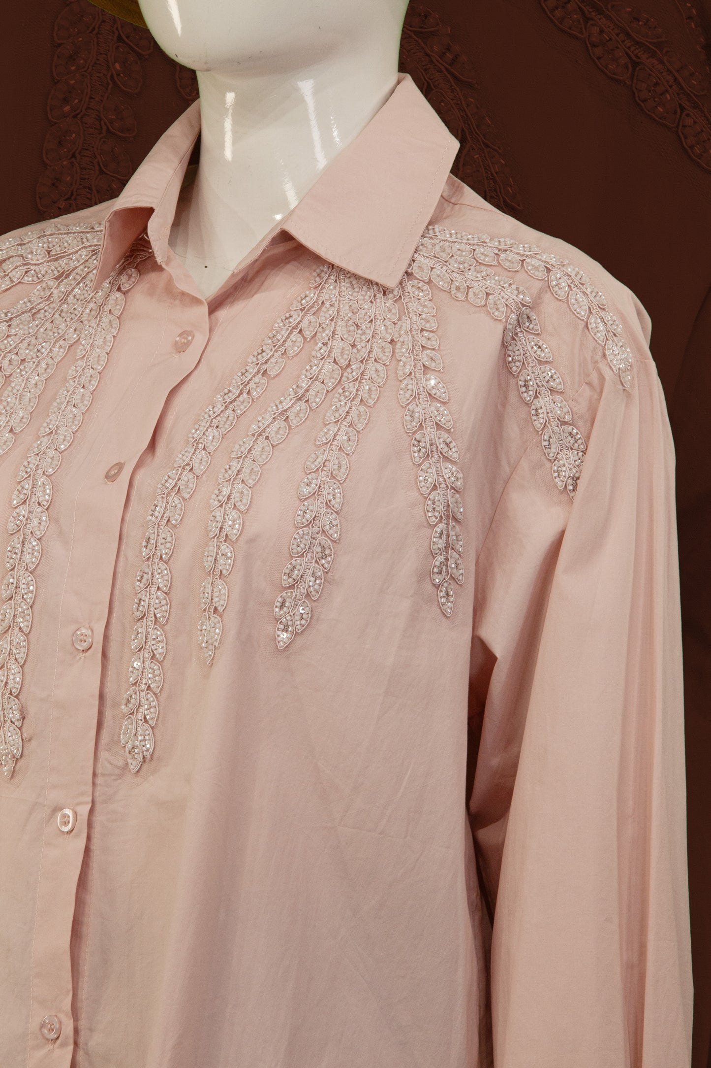 Kemeja Tangan Panjang Motif Vine