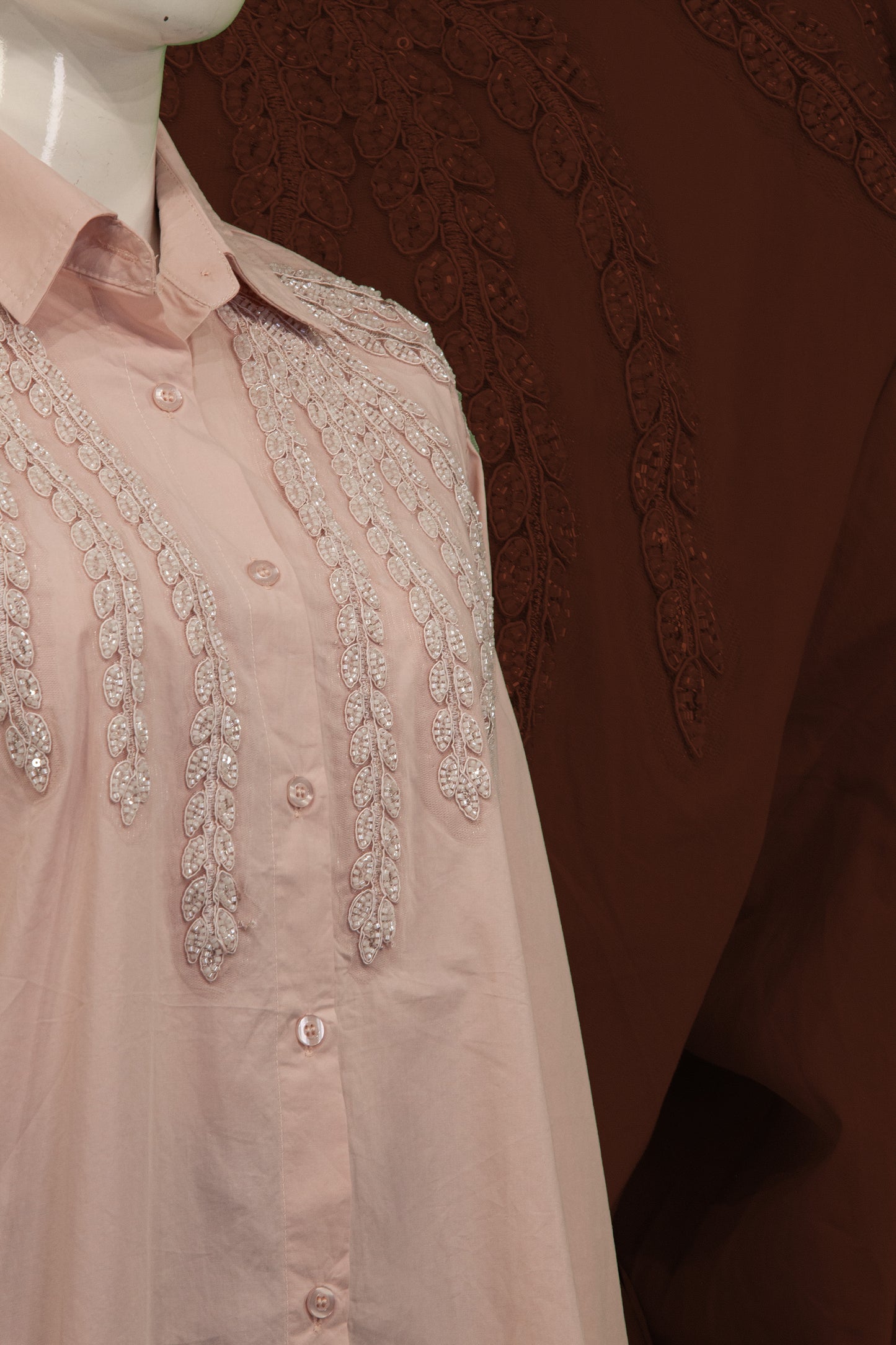 Kemeja Tangan Panjang Motif Vine