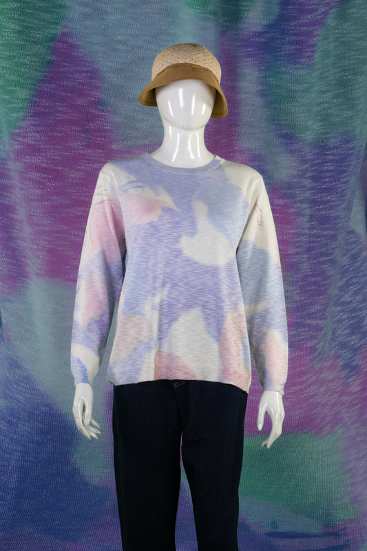 Blouse Rajut Tangan Panjang Matte Motif Abstract C