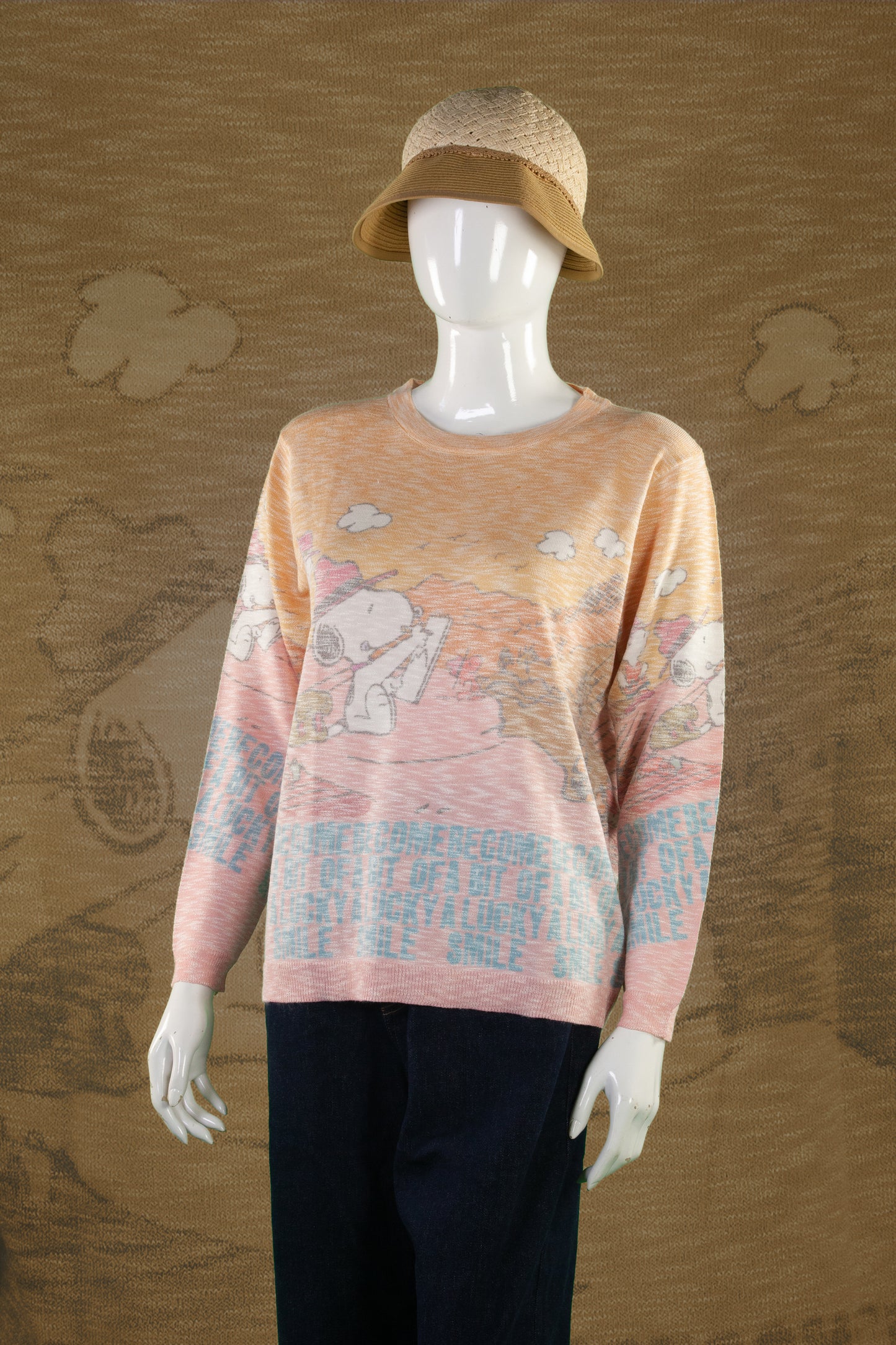 Blouse Rajut Tangan Panjang Matte Motif Snoopy Grand Canyon