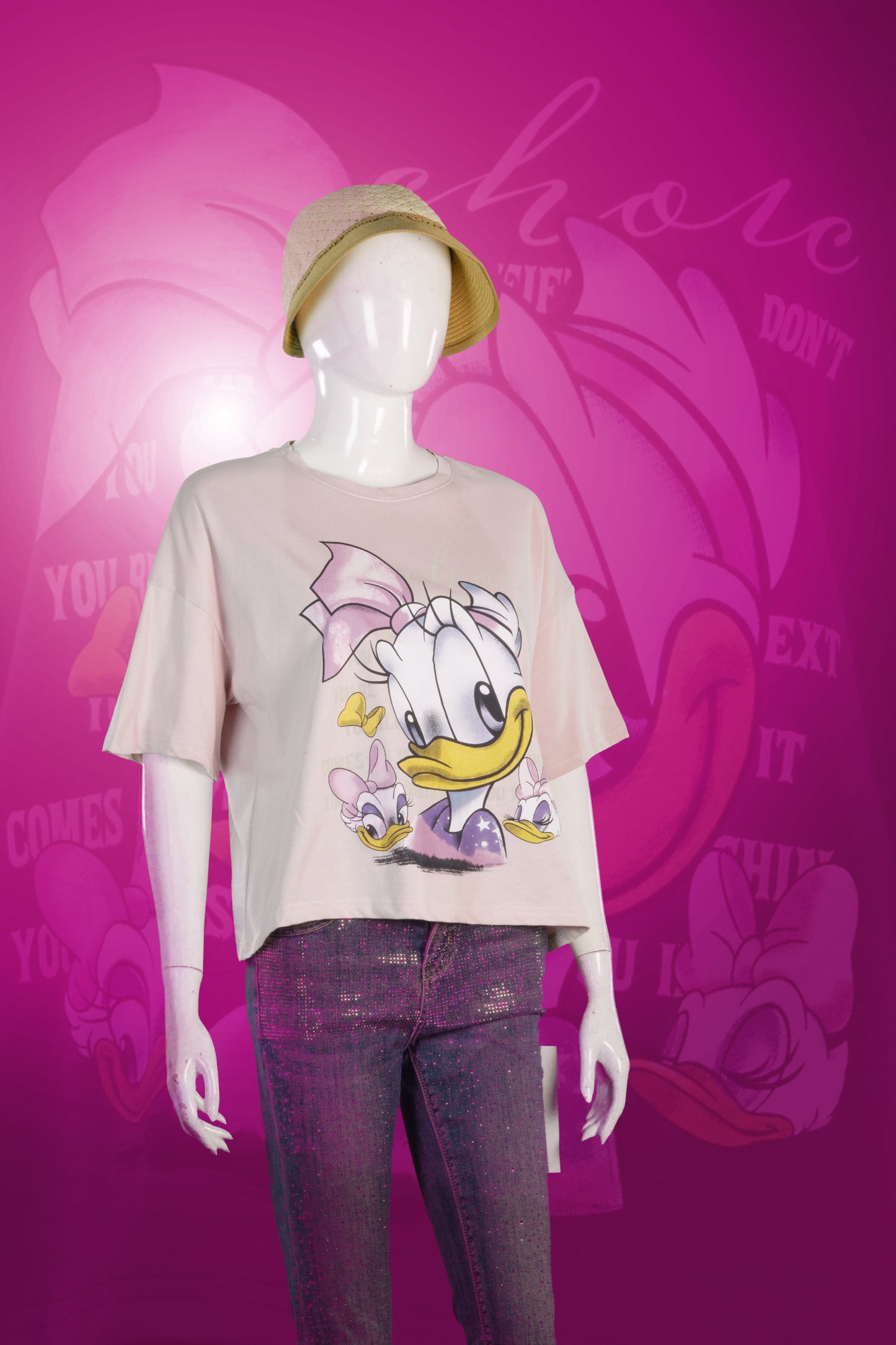 T-Shirt Crop Motif Cute Daisy