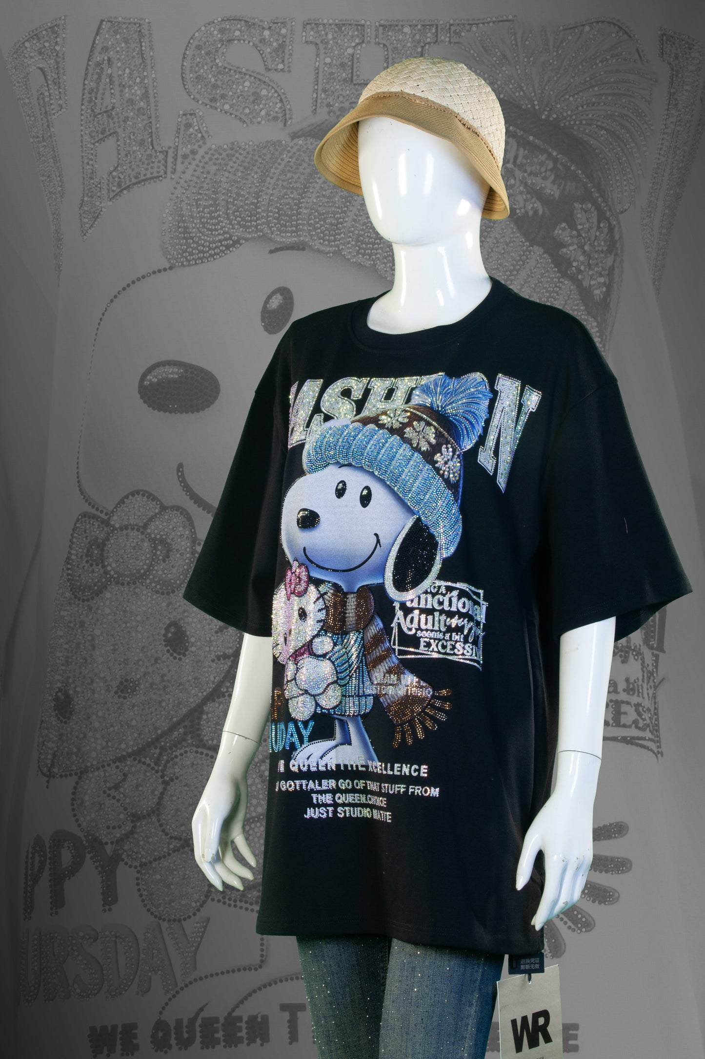 T-Shirt Premium Motif Snoopy & Hello Kitty Fashion